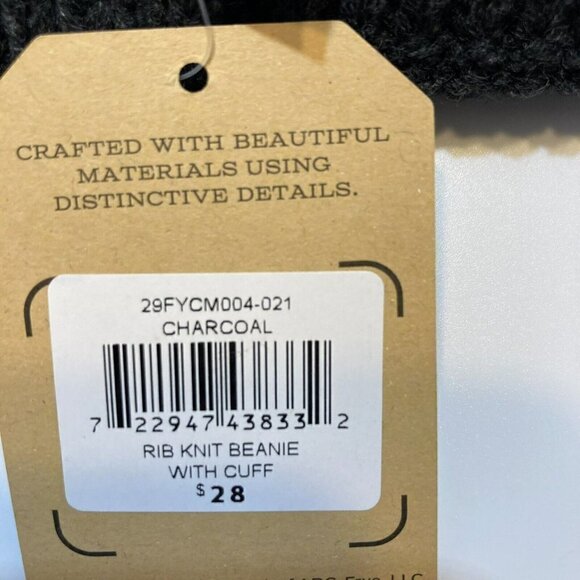 Frye & Co. NWT Cable Knit Beanie w/Cuff  Black Hat Cap-OSFM-MSRP-$28 - Picture 6 of 12